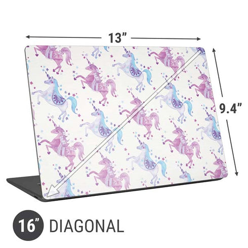 Cat Coq Purple Unicorns Universal Laptop 16in (13 x 9.4in) Skin